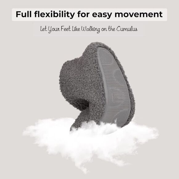 HomeTop Size 10 one piece curly fur memory foam indoor bootie slipper - Picture 15 of 15